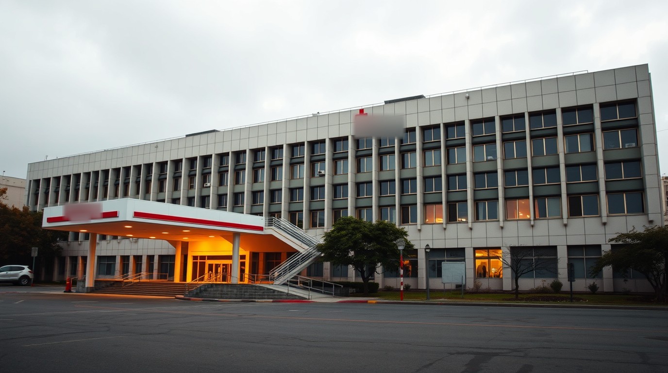 Fachada de hospital del IMSS en México durante la jornada de consulta salarial